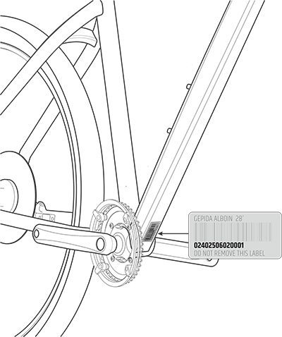 ID matrica - hagyományos kerékpár